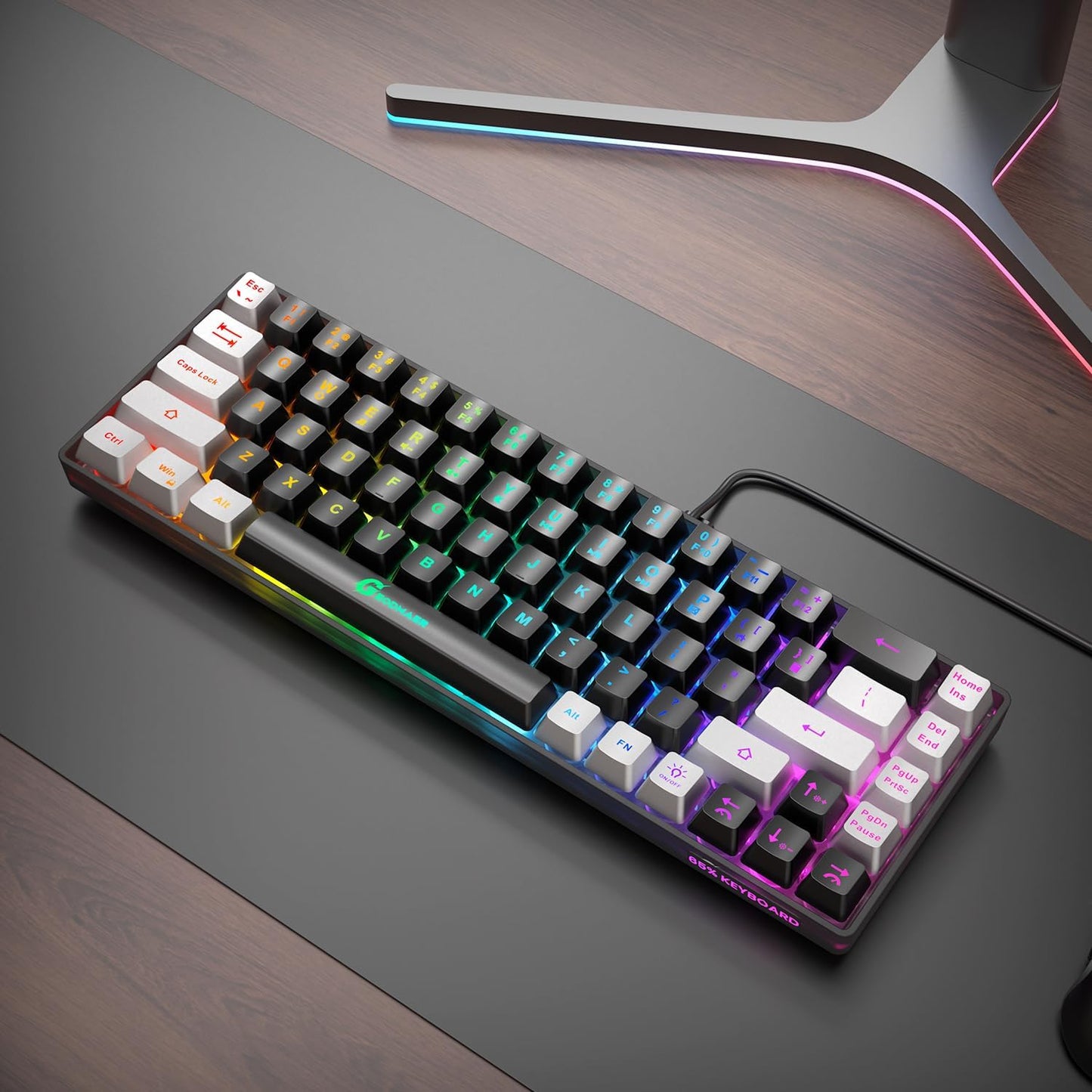 2 Pcs Gaming Keyboard – Ultra-Compact, Wired, and Backlit for Gamers