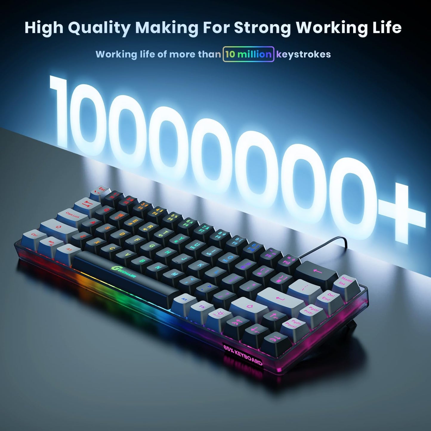 2 Pcs Gaming Keyboard – Ultra-Compact, Wired, and Backlit for Gamers